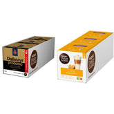 Dallmayr Prodomo, XXL-Vorratsbox & Latte Macchiato Vorratsbox 90 Kaffeekapseln (Aromatischer Espresso, 3-Schichten -Köstlichkeit aus feinem Milchschaum
