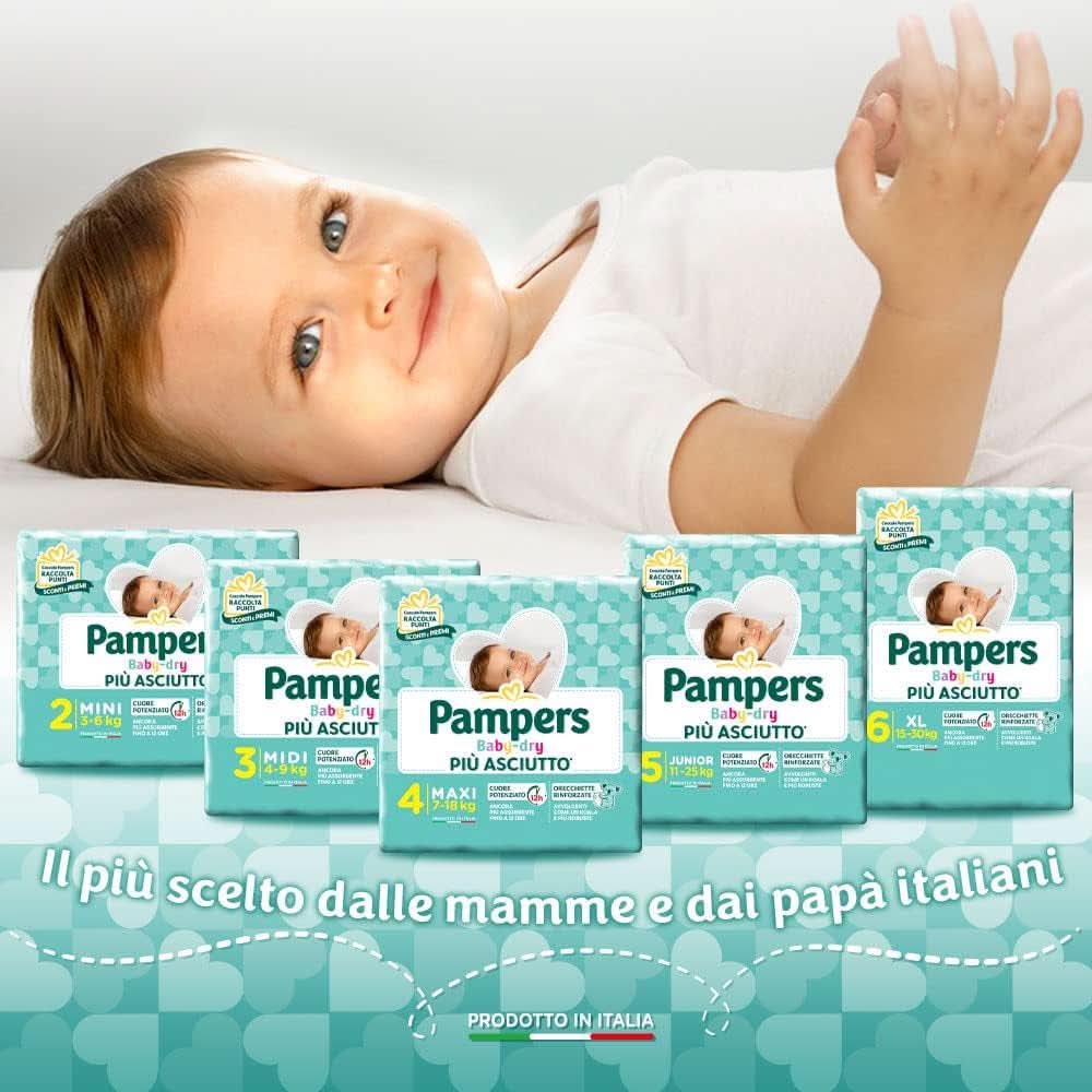 Pampers Baby Dry Junior, 176 scutece, mărimea 5 (11-25 kg) Mama si Copilul Naty Shop