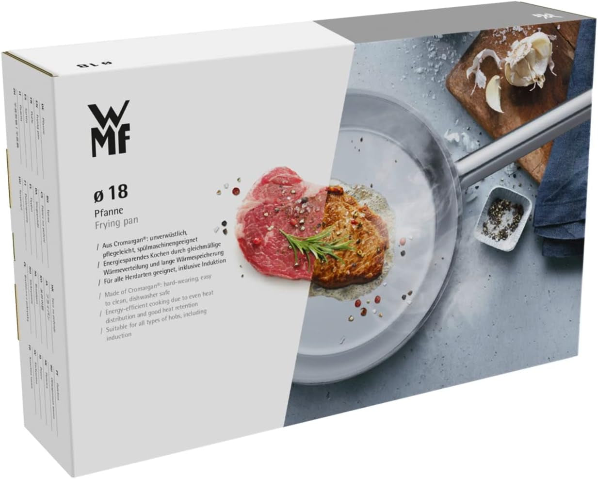 WMF Mini tigaie mică 18 cm, din oțel inoxidabil Cromargan lustruit, inducție Oale si Tigai Naty Shop