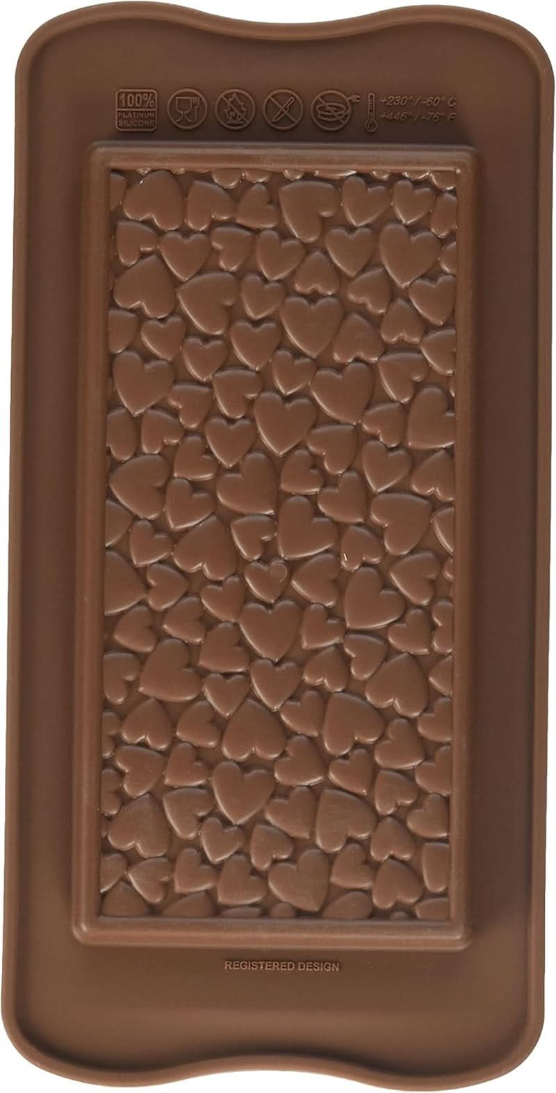 Silikoneform Silikomart Love Tabletter 15,5 x 7,7 x H 0,9 cm, 85 ml, 1 hulrum (SCG38) Køkken Naty Shop