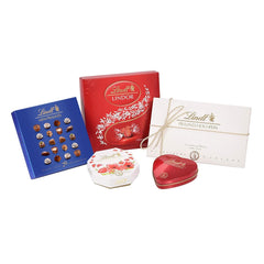 Lindt Chokolade Praline Gavesæt | 477g | 5 æsker Lindt-praliner i varianterne: Exquisite, Mini Praline, LINDOR Gift, Small Thank You, From the Heart | Praline gave | Chokolade gave