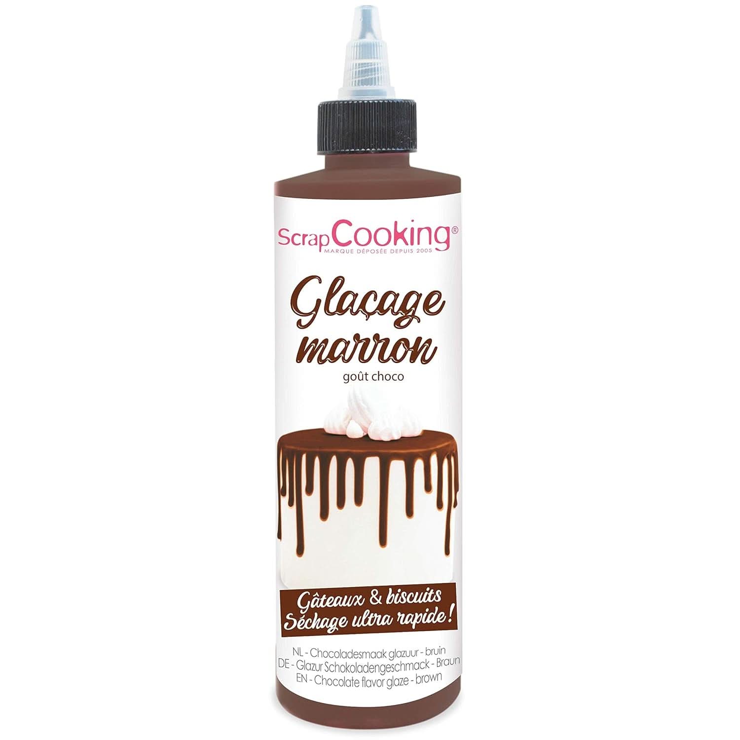 Scrapcooking, Glazura Drip Cake, 140 grame Glazuri si Decor Naty Shop Maro