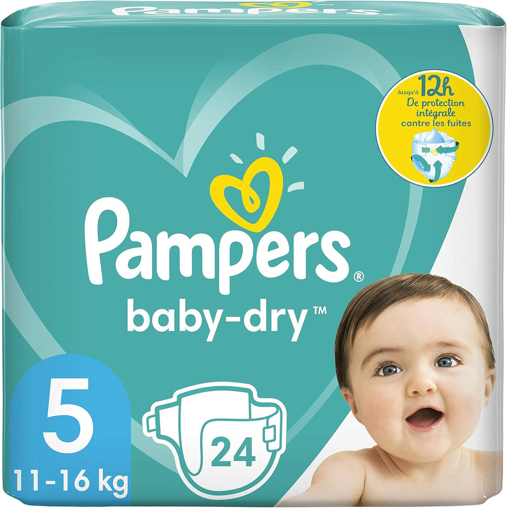 Pampers bleer til baby str. 5 (11-16 kg), 24 stk., op til 12 timers beskyttelse mod lækager