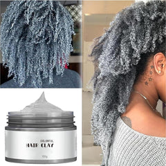 Cremă pentru vopsirea părului natural, gri argintiu, ceară pentru colorarea instantanee a părului, coafură temporară, vopsea gri, păr natural, gri argintiu, 100 ml Vopsea pentru par Naty Shop