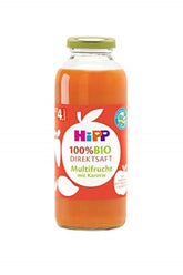 Hipp 100% økologisk juice, multifrugt med gulerod, pakke med 6 (6 x 330 ml) Naty Shop 6 x 330 ml Multifrugt med gulerod