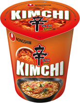 Nong Shim Kimchi Ramyun instant nudler - koreansk ramensuppe i en kop - hurtig tilberedning - 1 pakke med 75 g
