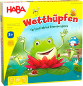 HABA Jumping Game - Terningespil for 3 år og opefter med pop-up åkander og spilvariationer, fremmer tælle og motoriske færdigheder, 2-4 spillere - 1305272001