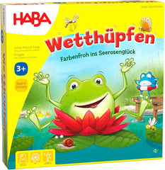 HABA Jumping Game - Terningespil for 3 år og opefter med pop-up åkander og spilvariationer, fremmer tælle og motoriske færdigheder, 2-4 spillere - 1305272001