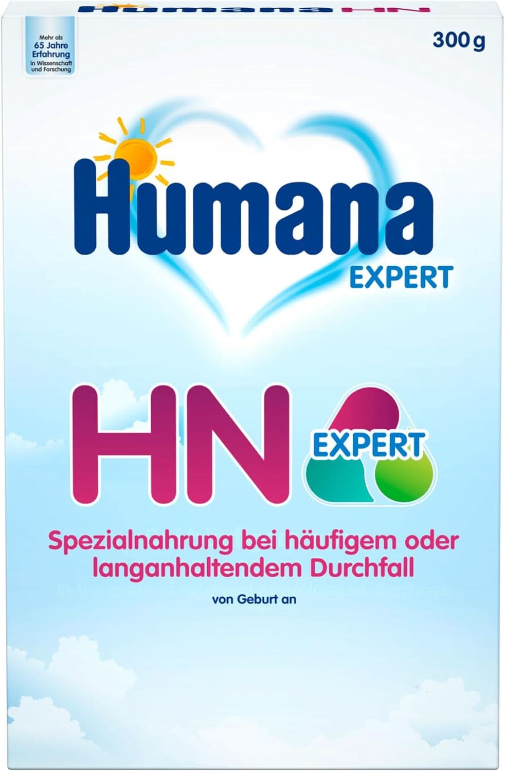Humana HN Expert, fra fødslen, speciel mad til hyppig eller langvarig diarré, understøtter normaliseringen af afføringsmønsteret, med banan, 300 g Naty Shop 300 gram