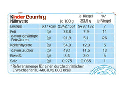 Kinder Country barer, 9 barer, 212 g