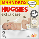 Huggies Extra Care Babybleer, størrelse 2 (3-6 kg), Super Absorbent, Disney Design, Bulk Pack, 160