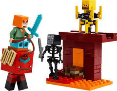 LEGO Minecraft Lava Duel of the Deep, Legetøj til videospilfans, fæstning med minifigurer inklusive Alex, Skeleton Wither, Lohe og Strider, Gave til piger og drenge 6 år 21266 Byggesæt Beuche den LEGO-Store