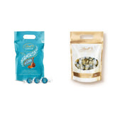 LINDOR chokoladekugler med saltet karamel | ca. 80 mælkechokoladekugler med saltet karamelfyld | Bulk Pack & Marc de Champagne Chokoladekugler | 700 g