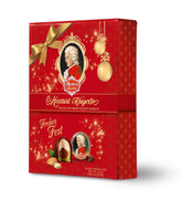 Reber Authentic Mozart Balls Christmas Edition Dark Chokolade Praliner Marcipan Nougat Ideel julegavepakke med 12 stk.