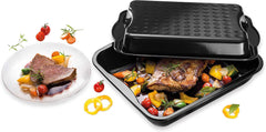 Dr. Oetker Maxi-Bräter Mit Deckel BACK-IDEE KREATIV, Brat- Und Auflaufform Aus Hochwertigem Stahlblech Mit Emaillierung, Eckige Form, Schnitt- Und Kratzfest - Spülmaschinengeeignet i Schwarz Forme og bakker til bagning Naty Shop