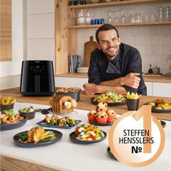 Philips 3000Er Airfryer XL - Rapid Air-teknologi, stegning med op til 90 % mindre fedt, kapacitet 1,2 kg, 6,2 liter, touchskærm Hvidevarer Naty Shop