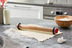 67142 Teigroller Buchenholz 34 cm med Weinring, Holz, Brun, 42 x 6 x 6 cm