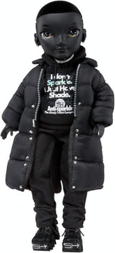Rainbow High Shadow High - REXX McQueen - Schwarze Modepuppe mit modischem Outfit und mehr als 10 bunten Spielaccessoires - Ideal für Sammler und Kinder von 4-12 Jahren