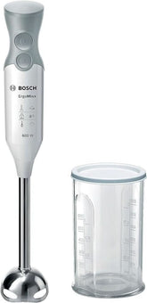 Bosch Stabmixer Ergomixx MSM66110, Edelstahl-Mixfuß, Mix- Und Messbecher, 2 Geschwindigkeitsstufen, Leichtes Gehäuse, 4-Klingen-Messer, Einfache Reinigung, 600 W, Weiß/Grau Kitchen Naty Shop