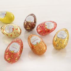 Chokolade udvalgte æg | 288 g | 2 x Crested Æg og Chokoladetrøfler | 3 x 90g | De fineste Marc de Champagne trøfler i hvid chokolade | Påskechokolade | Gave af chokolade