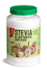Stevia + Erythritol 1:2 sødemiddel, 1G = 2G sukker, 1 kg sødemidler Naty Shop