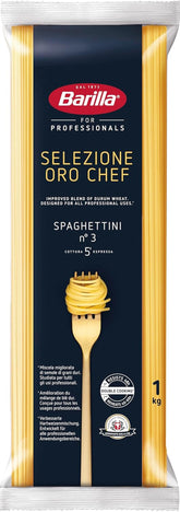 Barilla Selezione Oro Chef Spaghettini n. 3, pakke med 12 (12 x 1 kg)