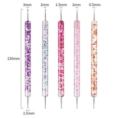 31 Stück Professionelle Nagel Pinsel Set, Dual-Ended Nagelpinsel,Pinsel Für Gelnägel,Acryl Nail Art Pen,Nail Art Dotting Tools,Nail Brush Für DIY Nagelkunst Salon Design