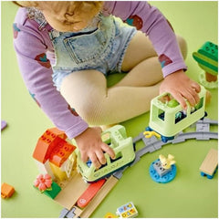 LEGO DUPLO Town Interactive Adventure Train, Legesæt med lys og lyde til rolleleg, giver 2-årige mulighed for at bygge spor, Pædagogisk legetøj til førskole 10427 Byggesæt Besuche den LEGO-Store