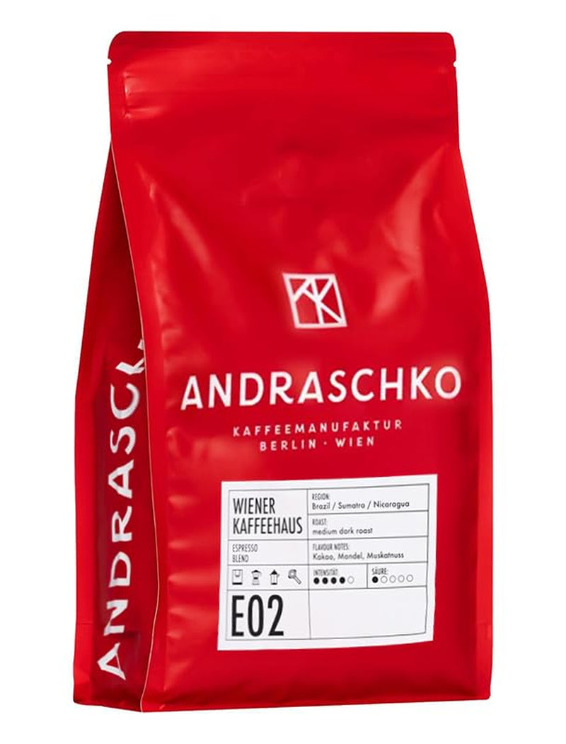 Espresso Bohnen - Wiener Kaffeehausmischung Espresso Blend - milde Röstung mit 100 % Arabica aus 7 Herkunftsländern - frisch in Berlin geröstet - 1k g