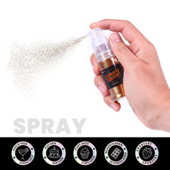 Sclipici comestibil - 10G, Sclipici auriu-roz pentru băuturi, pudră cu sclipici comestibilă, pudră de colorant alimentar, pudră aurie, pudră cu sclipici metalic, spray cu sclipici pentru cocktailuri, ciocolată, prăjituri, fondant
