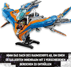 LEGO Marvel Guardians of the Galaxy: The Milano Building Spaceship Model with 4 Superhero Minifigures Avengers Flyer for Space Adventures Gave til drenge og piger 76286 Byggesæt Beuche den LEGO-Store
