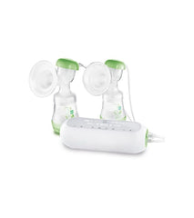 MAM - Elektriske Doppel-Milchpumpe – 2-I-1-Milchpumpe Mit 9 Intensitätsstufen Und 3 Stunden Akkulaufzeit – 2 Easy Start Anti-Kolik Flaschen & 2 Vorratsdosen Inklusive – Grün Accessories Mad og Amning Baby Naty Shop