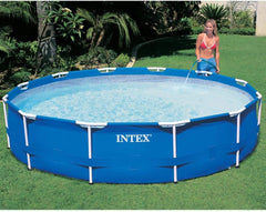 Intex 28202GN overjordisk pool med metalramme - Ø 305 x 76 cm, blå