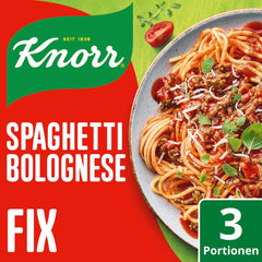 Knorr Fix Würzmischung Spaghetti Bolognese til en lækker nudelret med naturlige ingredienser 40 g