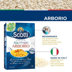 Arborio ris, ekstra fine ris til risotto, ris fra Italien, kogetid 15-18 minutter, 1 kg