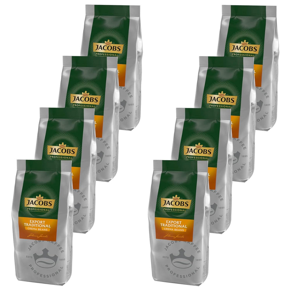 Cafea tradițională cu cremă de cafea, boabe întregi, 8 x 1000g, 8 kg