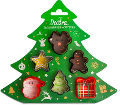 0255097 MINI DECORATOR DE PLASTIC DE CRĂCIUN, 6 BUCĂȚI, Asortate