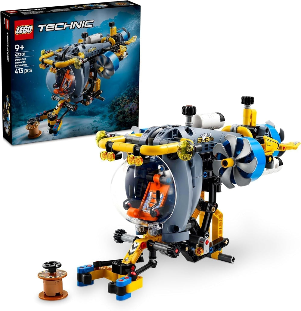 LEGO Technic Deep Sea Explorer Ubådsbyggelegetøj til børn 9 år gamle drenge og piger Kreative fødselsdagsgaveideer Byggerbart køretøj med roterende propeller 42201 Byggesæt Besuche den LEGO-Store Standardtitel
