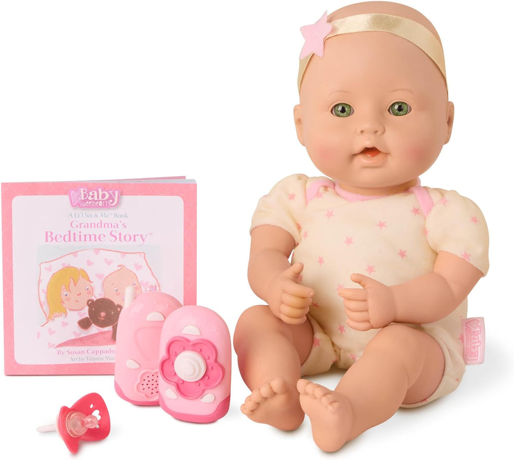 Păpușă Baby Sweetheart - Seara de culcare - 31 cm - Corp moale - Accesoriu pentru suzetă - Joc de simulare - Jucărie pentru copii de 3 ani și peste