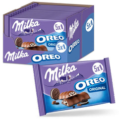 Milka & OREO barer – Alpine mælkechokolade med sprøde stykker af OREO kiks i mælkecreme – 13 x 185g