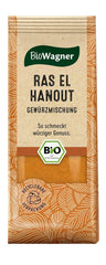 BioWagner - Bio Ras el Hanout, Gewürzmischung für orientalische und arabische Gerichte, ideel til Couscous, Tajine eller Hummus, naturbelagte Bio-Zutaten, genanvendelig Verpackung, 50 g