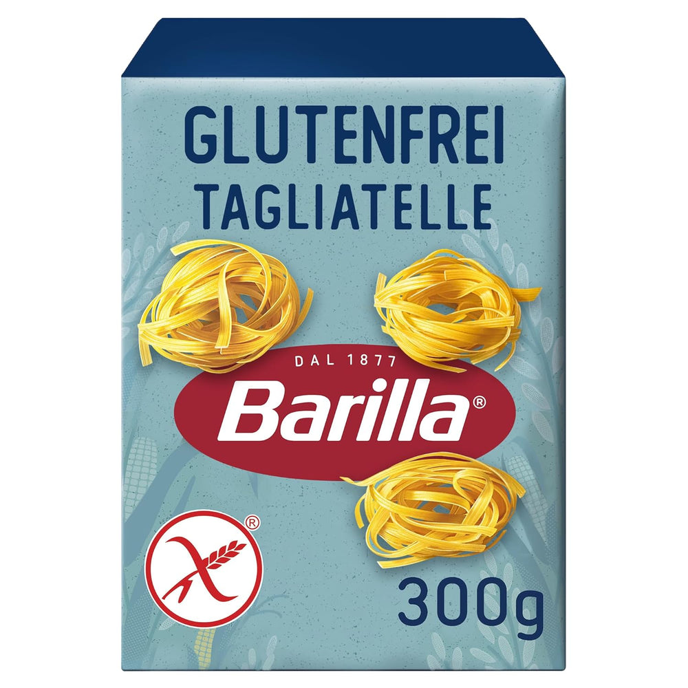 Glutenfri Barilla Tagliatelle pasta lavet af lækker majs og ris - perfekt til personer med cøliaki eller glutenintolerance 300g