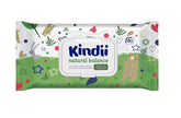 Șervețele umede Kindii Natural Balance pentru bebeluși – (1 x 60 buc.) Șervețele umede pentru bebeluși și copii – Protectoare, Aloe Vera, Parfum delicat – 60 buc.