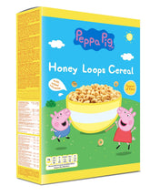 Peppa Pig Honey Loops Cereal, Knusprige Vollkorn Frühstückscerealien Mit Zugesetzten Vitaminen, 1Er Pakke (1 X 375G) Cereal Naty Shop Peppa Pig