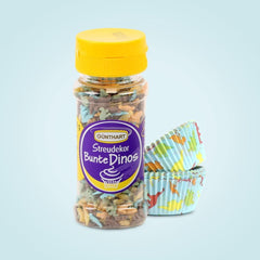 Günthart Dino sæt, 55 gram + 50 papir cupcake etuier Sprinkles Naty Shop