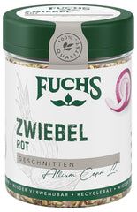 Fuchs Gewürze - Zwiebel rot geschnitten - Gewürz für Pürees, Salat eller Brotaufstriche - naturlige ingredienser - 40 g i wiederverwendbarer, genbrugsbarer Dosis