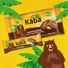 Batoane Kaba napolitane 40g, 4 batoane crocante umplute cu napolitane și cremă fină de alune de pădure, într-un pachet multiplu cu aromă originală Kaba