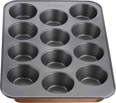 Tefal Airbake J2555014 Muffinform, Antihaftbeschichtung, Karbonstahl, Braun, 29 X 41 Cm Forme og bakker til bagning Naty Shop