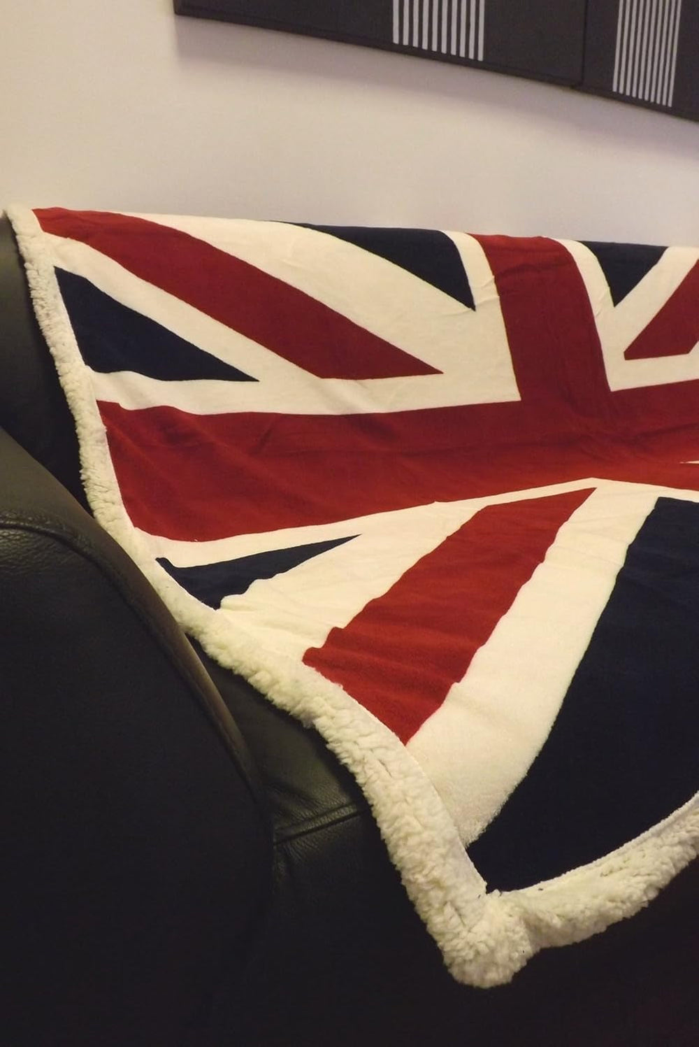 Rapport Union Jack Flag Extra Soft Fleece Seng/Sofa Tæppe Rød/Hvid/Blå. Senge og tæpper Rapport Rød / Hvid / Blå