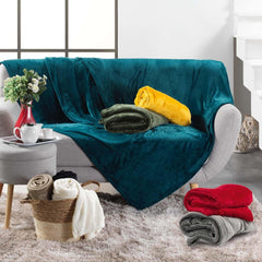 Douceur D'Intérieur, Flanelletæppe, 125 X 150 Cm, Pink, Flanelledyner og dyner Naty Shop